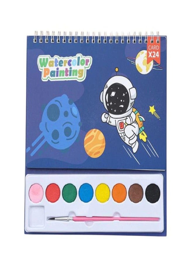 ZQBIEE 24 Card Water Color Drawing Book for Kids with Embedded Water Paint Color and Best Birthday Return Gifts for Kids (Pack of 1) - Image 1